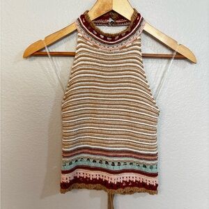 Say What? Multicolor Striped Knit Crop Top